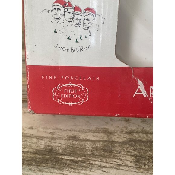 Merry Masterpieces Fine Porcelain Dessert Plates American Collection Set of 4 - Picture 15 of 16